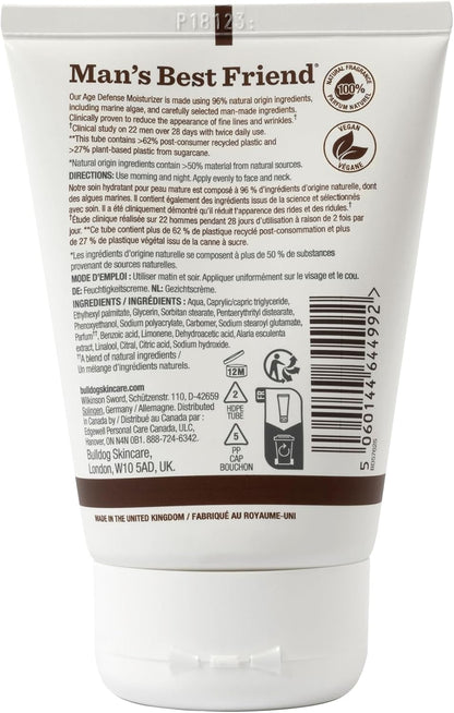 Bulldog Skincare 男士抗衰老保湿霜，滋养乳液 100 毫升