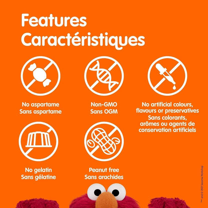 Sesame Street Brilliant Omega-3 Kids Gummy with DHA by Webber Naturals, 120 Gummies, For Children Age 3 and Up