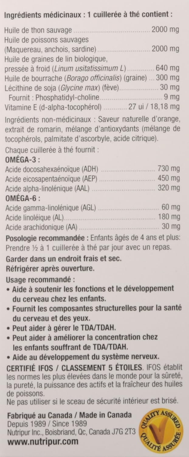 Nutripur GENIUS Kids and Teens - Concentration, Focus and ADD/ADHD, 114 ml