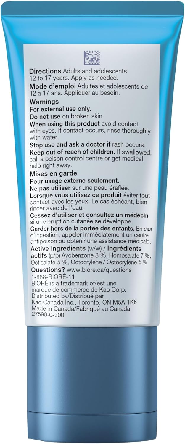 Bioré UV Aqua Rich 轻盈保湿霜（SPF 30）| 经皮肤科医生测试，具有隐形紫外线防护功能的面霜 | 50毫升 | 加拿大制造