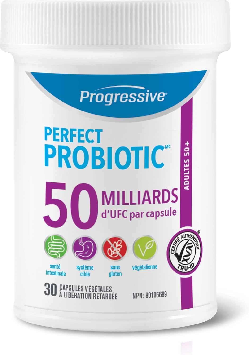 Progressive Perfect 益生菌成人 50+ 50B，30 粒