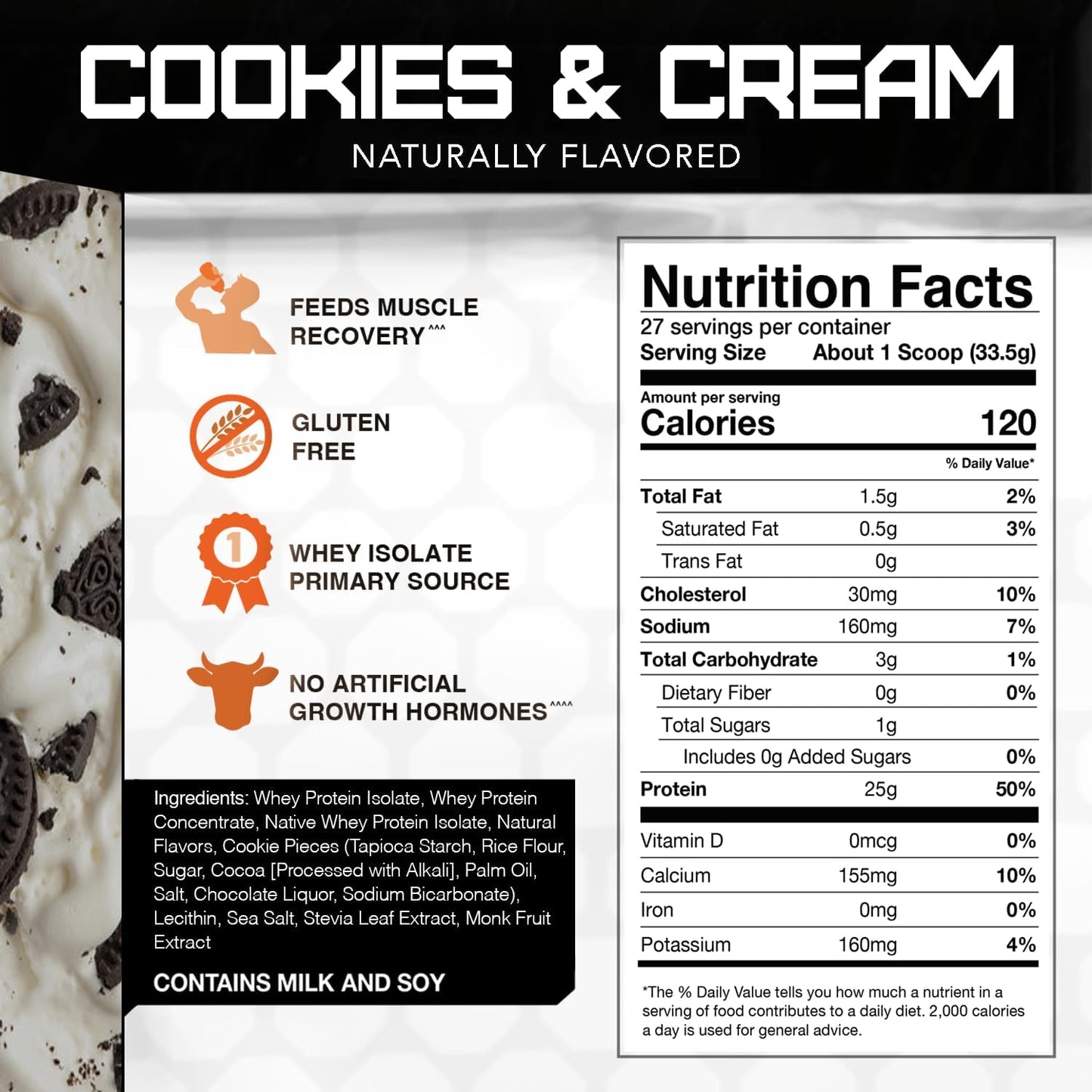 Rivalwhey Natural Cookies & Creme 2Lbs
