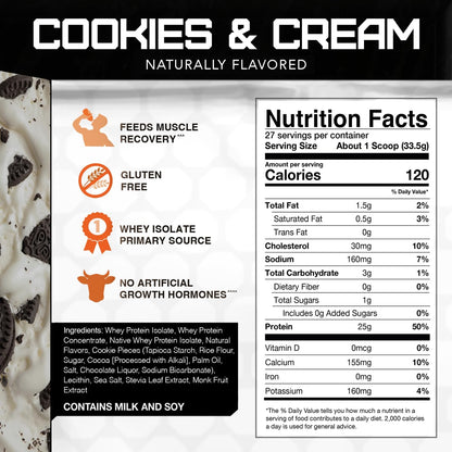 Rivalwhey Natural Cookies & Creme 2Lbs