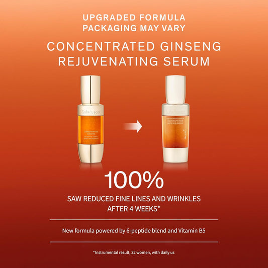 Sulwhasoo Concentrated Ginseng Rejuvenating Serum- Ginseng & Peptide Anti-Aging Serum with Niacinamide, Retinol, Vitamin B5 & Hyaluronic Acid for Wrinkles & Hydration, 1.01 fl. oz.(Packaging May Vary)
