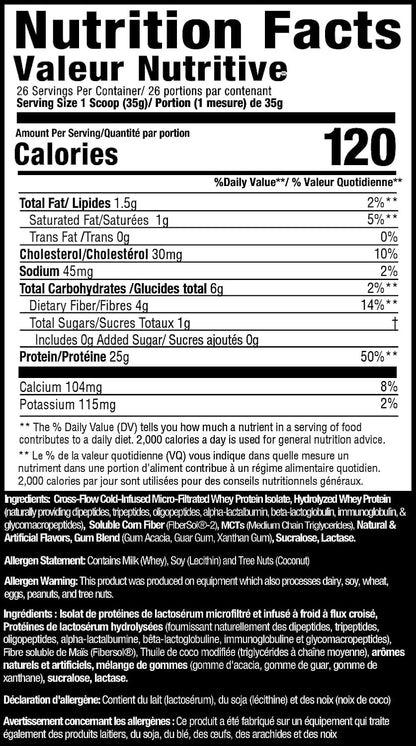 MuscleSport Lean Whey Protein Powder - Whey Protein Isolate - Low Calorie, Low Carb, Low Fat, Incredible Flavors - 25g Protein per Scoop - 2lb Vanilla Ice Cream