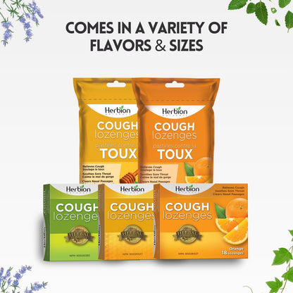 Herbion Naturals 天然蜂蜜柠檬味止咳润喉糖，25 粒润喉糖 - 缓解咳嗽、清除鼻塞、舒缓咽喉痛；适用于成人和 12 岁及以上儿童
