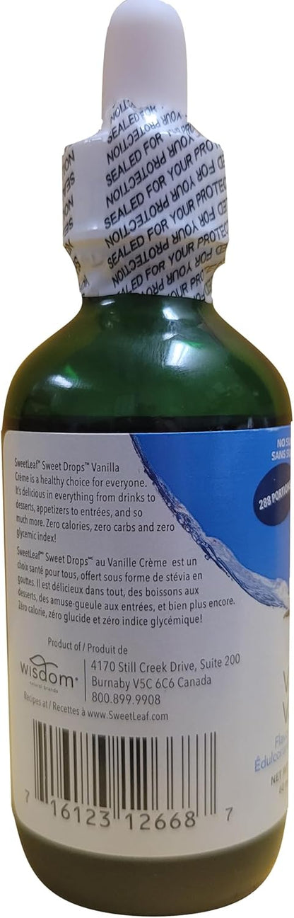 SweetLeaf Sweet Drops, Vanilla Creme, 2 Fl. Oz (Pack of 1)
