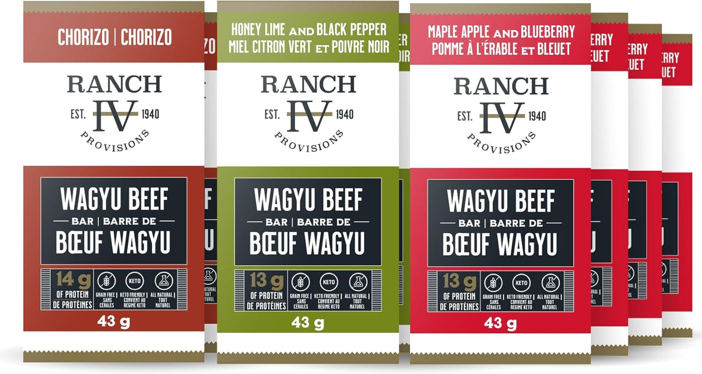 Thrive Provisions 和牛棒 - 什锦装 - 高蛋白、质地细嫩、可持续来源、不含大豆、非转基因、生酮友好、不含任何人工成分 43 克（12 包）