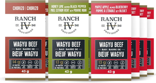 Thrive Provisions 和牛棒 - 什锦装 - 高蛋白、质地细嫩、可持续来源、不含大豆、非转基因、生酮友好、不含任何人工成分 43 克（12 包）