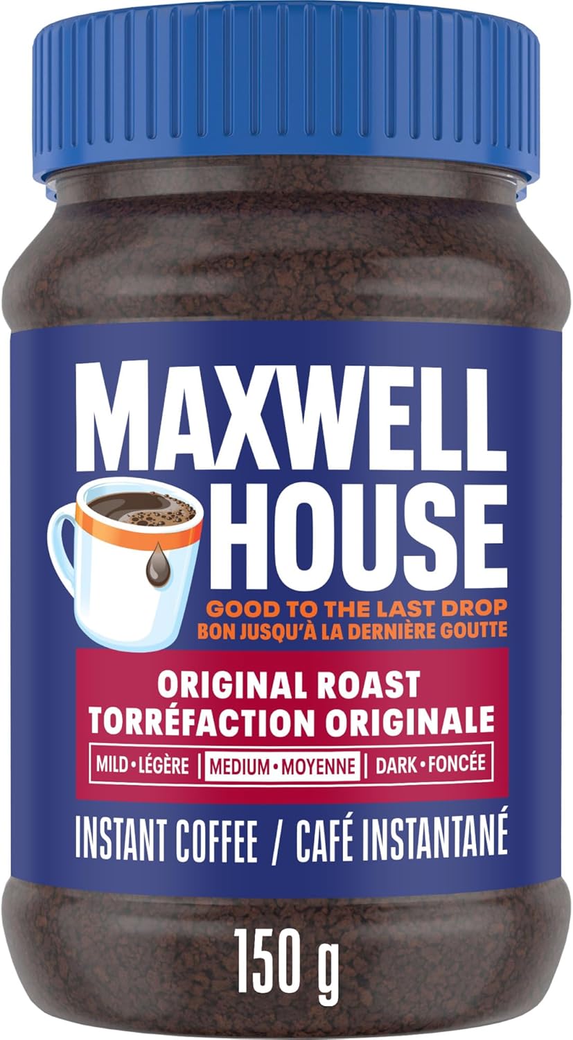 Maxwell House Original Roast Instant Coffee, 150 g Jar