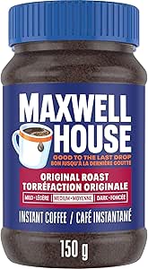 Maxwell House Original Roast Instant Coffee, 150 g Jar