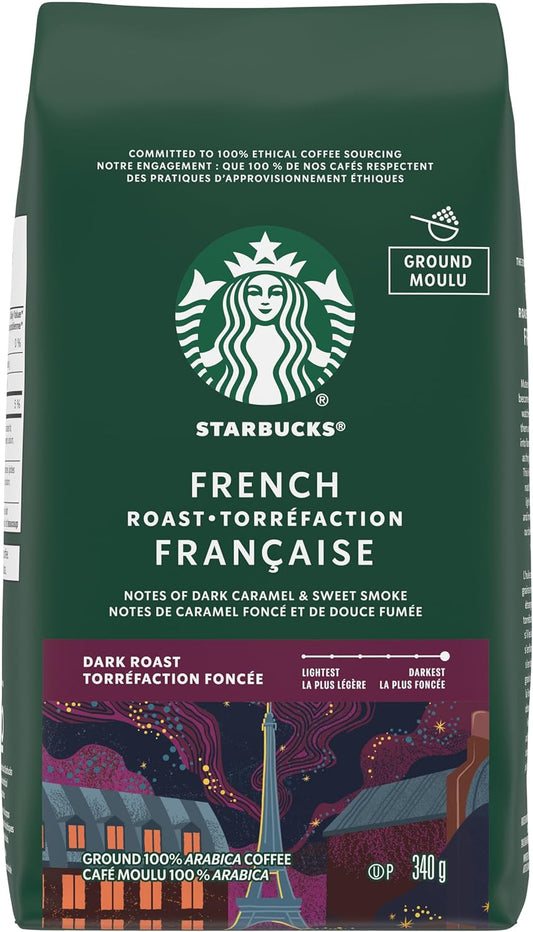 星巴克法式烘焙深度烘焙研磨咖啡 340克/袋