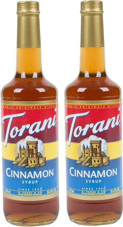 Torani Cinnamon Flavour Syrup, 750ml bottle, 2 Pack