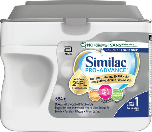 Similac Pro-Advance 1 段嬰兒配方奶粉，我們最接近母乳的配方，含 2’-FL，易於消化，0 個月以上適用，奶粉，584 克