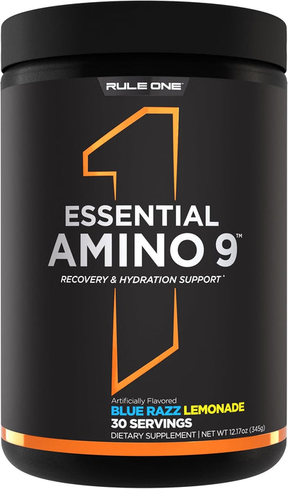 Rule 1 Essential Amino 9 30 serv Blue Razz Lemonade 345 g
