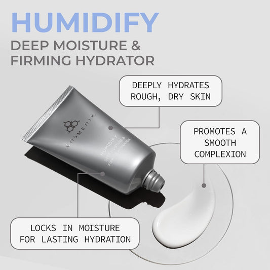 COSMEDIX Humidify Face Moisturizer for Women - Hydrating, Deep Moisturizing, Firming, Anti-Wrinkles Cream for Rough & Dry Skin - Facial Skin Care Products for Softer, Smoother, & Firmer Skin
