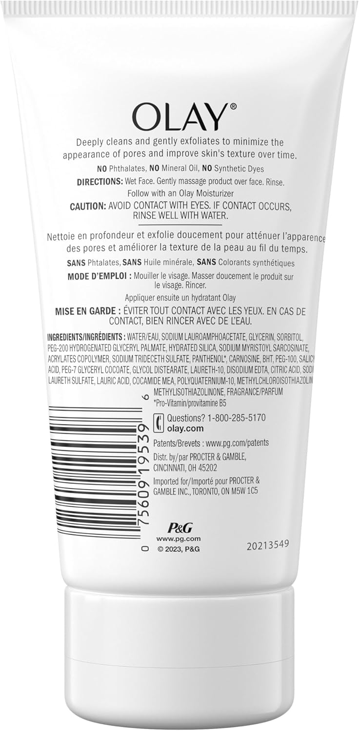 Olay Regenerist Detoxifying Pore Scrub Facial Cleanser, 150 mL