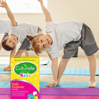 Culturelle Kids 每日益生菌咀嚼片，适合儿童，含 100% 天然来源的乳酸杆菌 GG 菌株，经临床研究最多的益生菌，儿科医生推荐，浆果味，60 粒咀嚼片