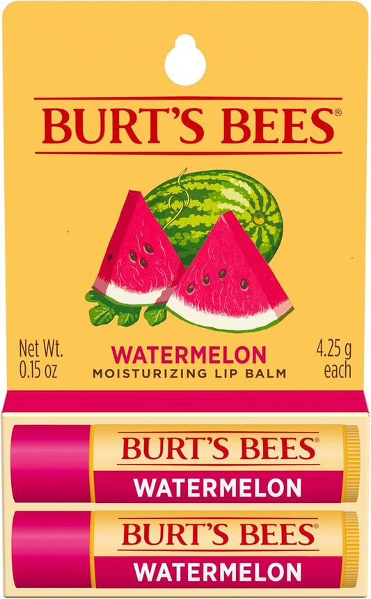 Burts Bees 西瓜保湿润唇膏 泡罩润唇膏 男女通用 2 x 0.15 盎司