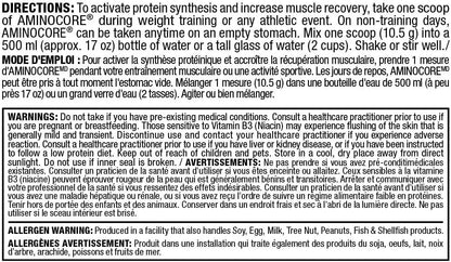 Allmax Aminocore 粉红柠檬水 945 克 & 营养 - Aminocore BCAA - 8 克 BCAA - 100% 纯支链氨基酸 - 无麸质 - 菠萝芒果味 - 945 克