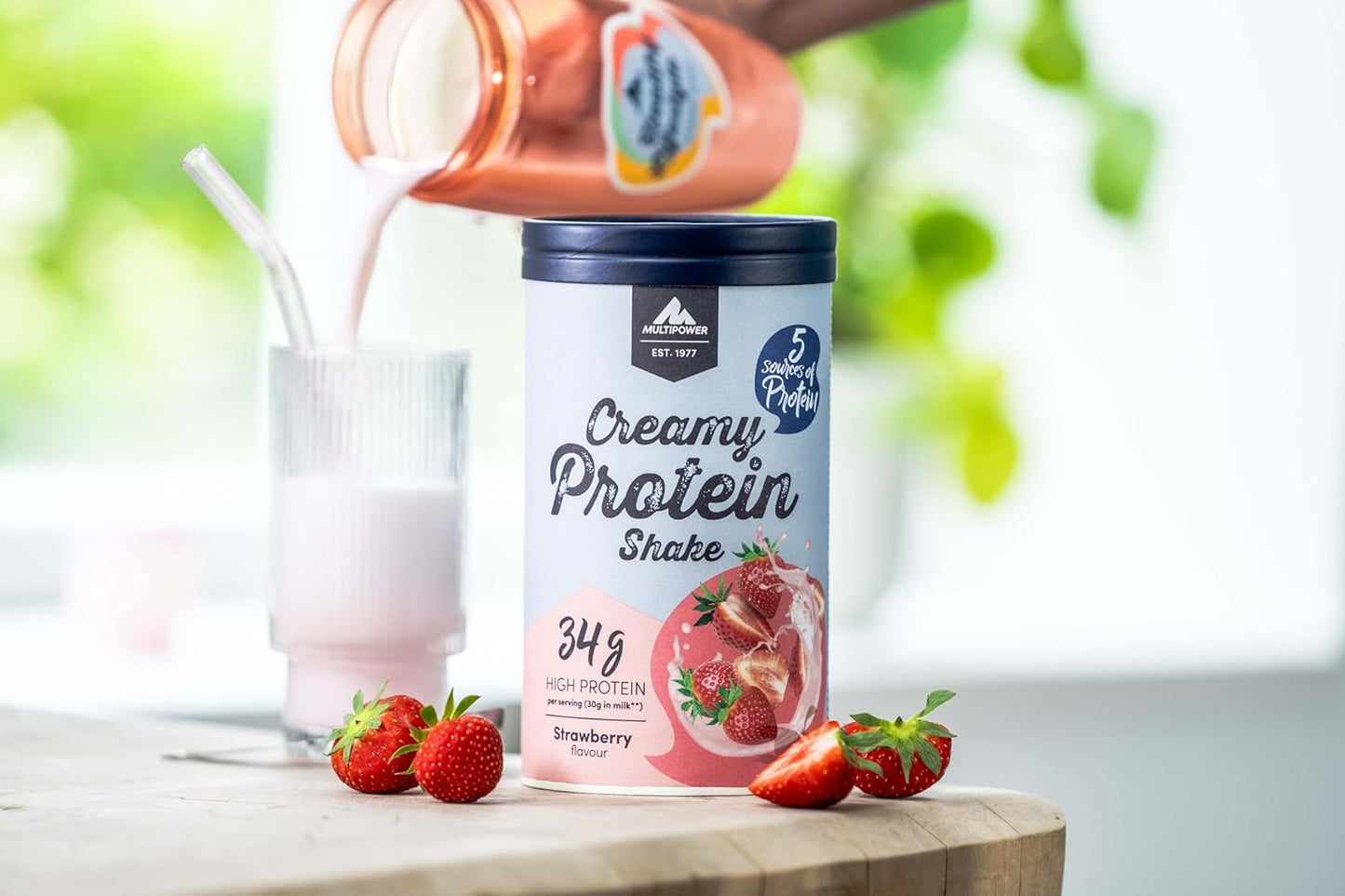 Multipower 奶油蛋白粉 - 草莓味 - 420克