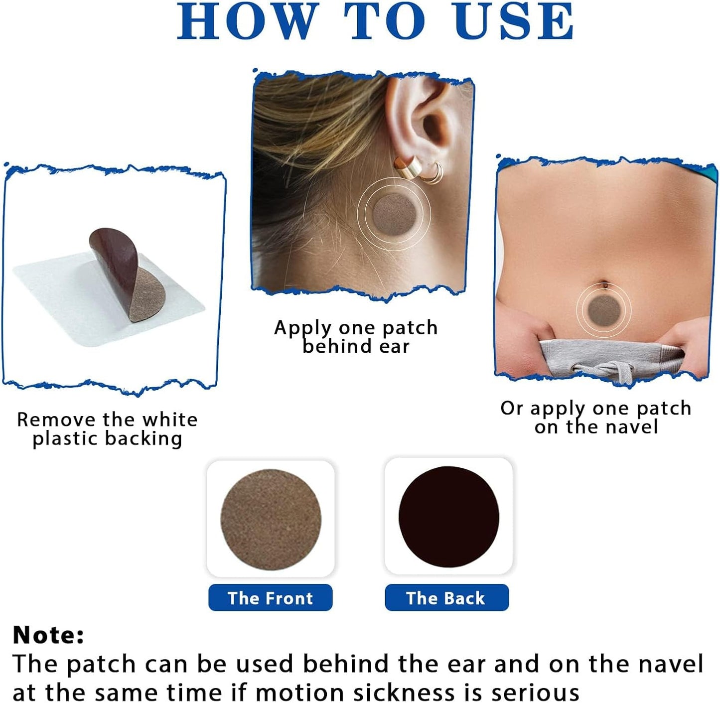 晕船贴，20 片装晕车贴 - 缓解晕船晕车引起的头晕，适合乘车、乘船、乘游轮和乘飞机旅行