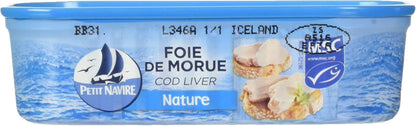 Petit Navire Plain Cod Liver, 120 Grams