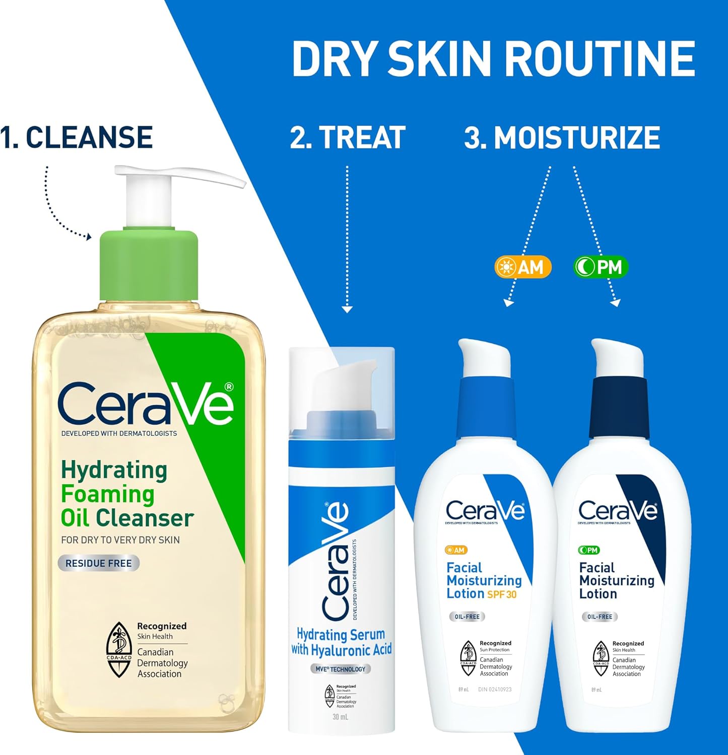 CeraVe Oil Cleanser for Face, Hydrating Foaming Face Cleanser with Squalene Oil, Hyaluronic Acid and Ceramides, for Dry to Very Dry Skin, Non-Greasy, Non-Comedogenic, Fragrance-Free, 562 mL