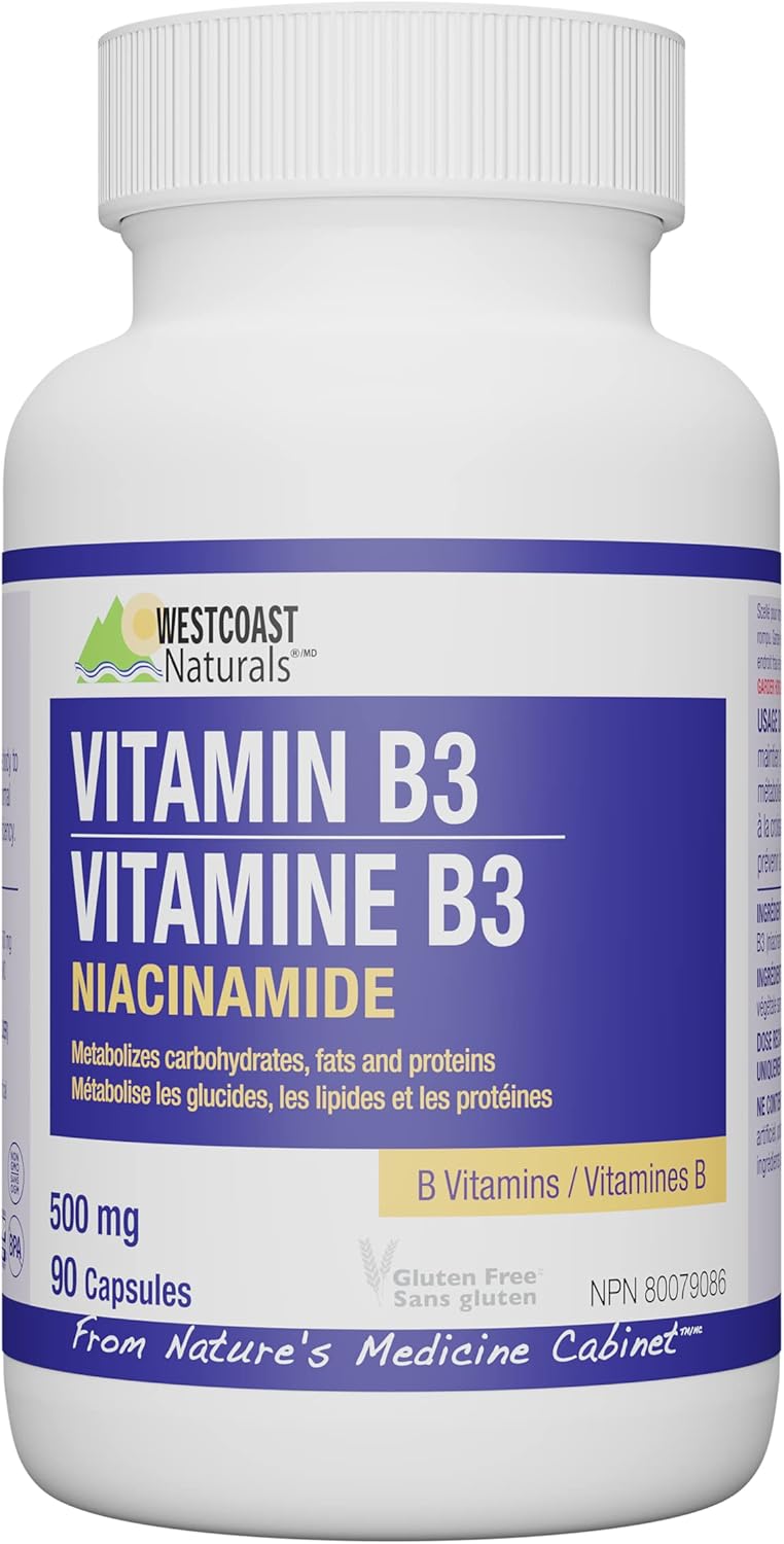 Westcoast Naturals 烟酰胺胶囊，500 毫克