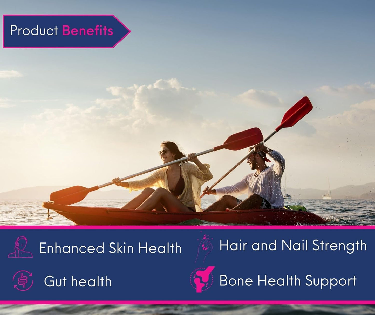 Orthomolecular Essentials 水解海洋膠原蛋白勝肽 - 純加拿大製造 10,000 毫克粉末，用於亮澤肌膚、強健骨骼和支持關節，600 克