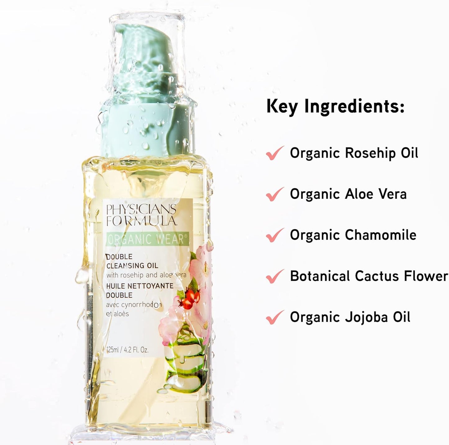Physicians Formula Organic Weardouble Cleansing Oil, 125 Milliliters