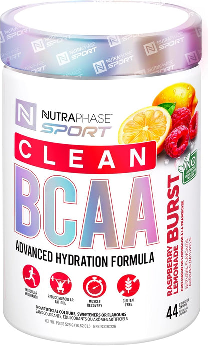 Nutraphase Clean BCAA, Vegan-Friendly, Gluten-Free, Raspberry Lemonade, 44 servings, 528 grams