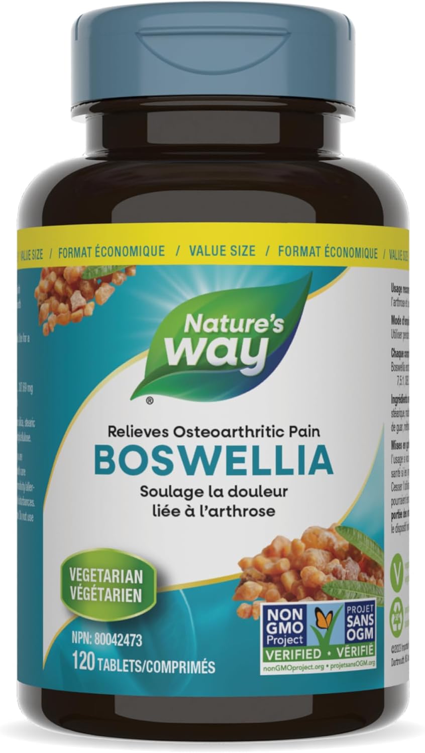Nature's Way Boswellia, Helps Relieve Osteoarthritic Pain, 120 Vegetarian Tablets, Value Size