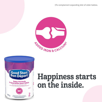 GOOD START 2 阶段婴儿配方奶粉，6 个月以上，900 克，6 瓶装，包装可能有所不同