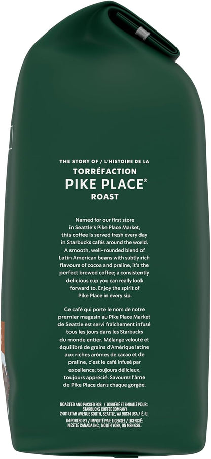 星巴克派克市场烘焙研磨咖啡，中度烘焙，793 克