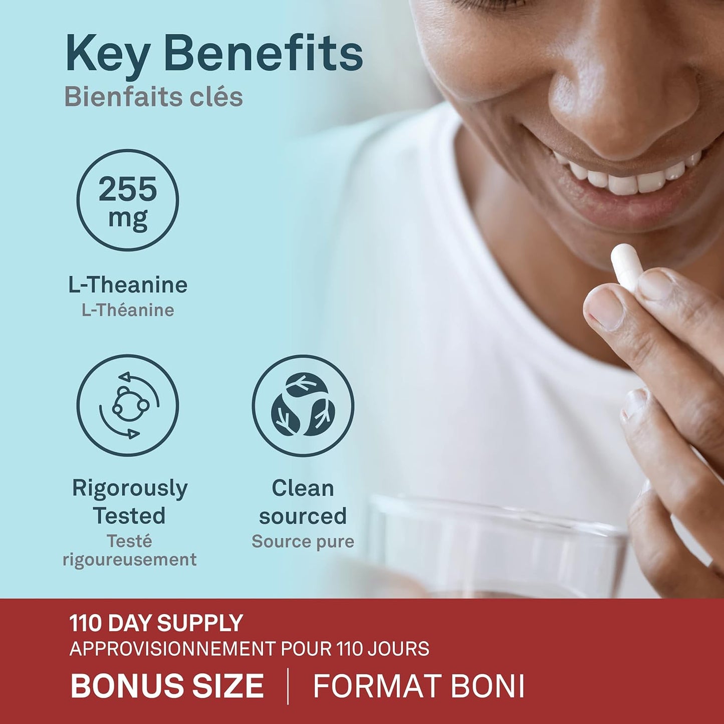 Organika 蘑菇萃取 - 靈芝 180 粒膠囊和 L-茶氨酸額外添加 110 粒膠囊 - 促進放鬆，緩解壓力，純天然來源