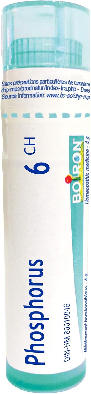 Boiron Phosphorus 6ch，顺势疗法药物。每管含4克（约80粒）