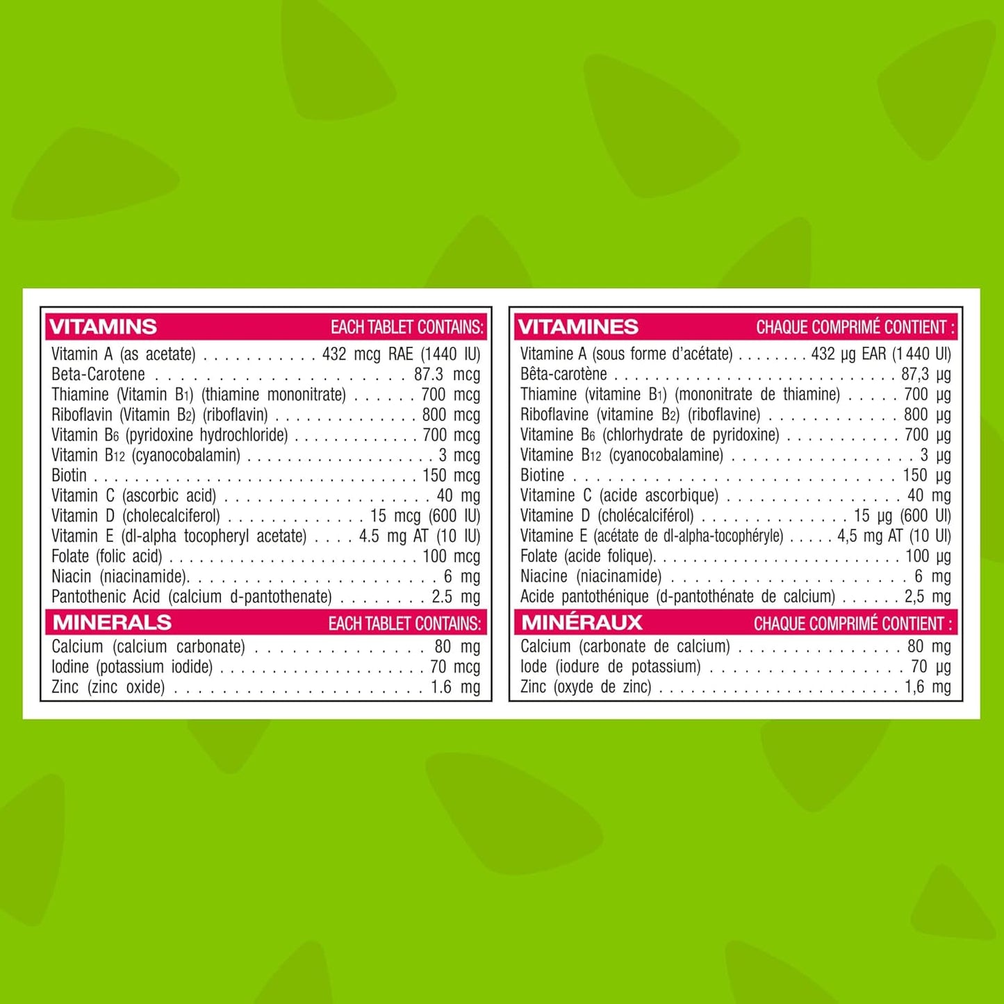 FLINTSTONES 兒童複合維生素咀嚼片，不含阿斯巴甜，含維生素 A、C6、B12、C、D、e 和鈣，150 粒