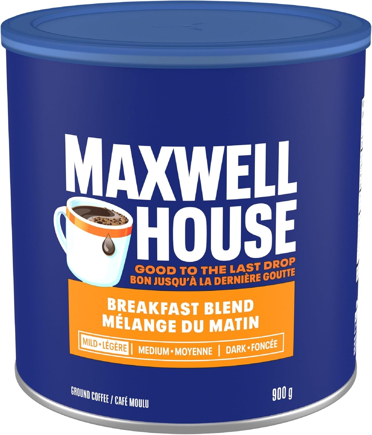 麦斯威尔早餐混合研磨咖啡，900克罐装