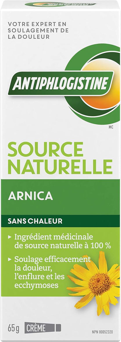 Rub-A535 Natural Source Arnica Cream - Made In Canada, Effective Pain Relief, 100% Naturally Sourced Arnica, Works on Contact - 65g
