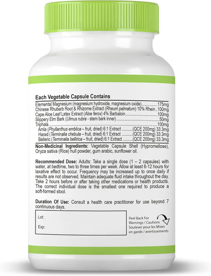 HEALTHOLOGY Go-Lax，腸道配方，天然瀉藥，有效緩解便秘補充劑，120 粒