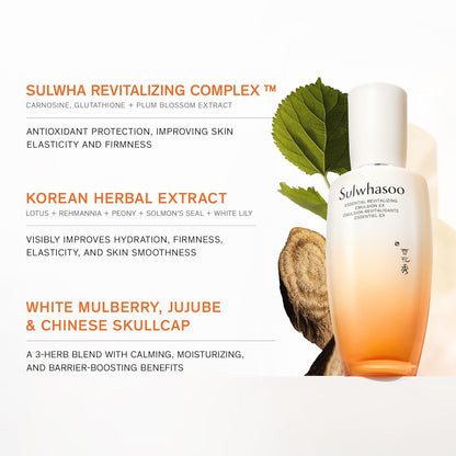 雪花秀赋活精华乳EX - 质地轻盈，吸收迅速，24小时持续保湿*，同时显著舒缓、平衡肌肤，并支撑肌肤屏障。*仪器测试结果，33位女性