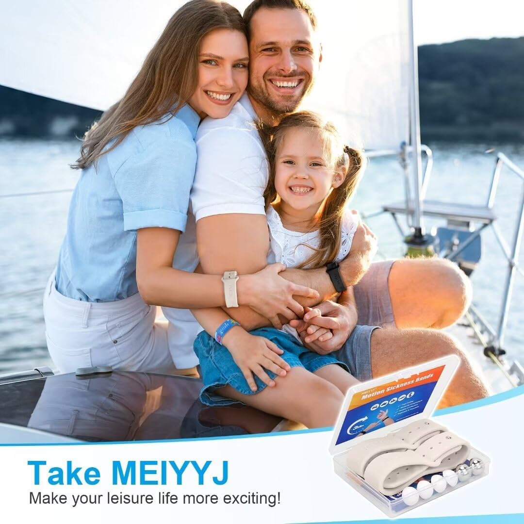 MEIYYJ Morning Sickness Relief Wristbands Motion Sickness Bands for Adults Sea Sickness Wristbands for Cruise Travel Nausea Relief of Headaches, Insomnia, Anxiety and Queasinesss-Star Light