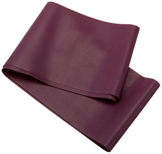 Rolyan Energizing Exercise Band Dispenser Box, Set of 30 Precut 5 ft. Plum Super Heavy Bands, Professional Non-Latex Elastic Fitness Band for Stretching, Toning, Home Exercise & Physical Therapy