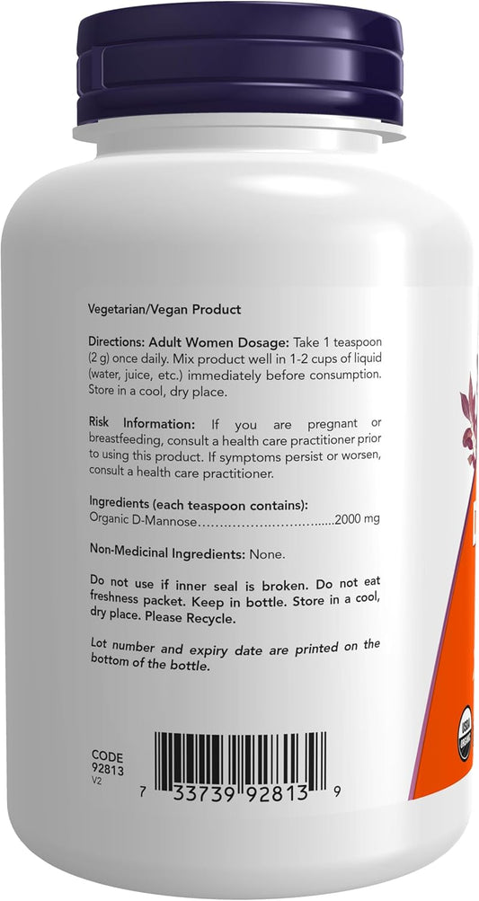 NOW Supplements，有机D-甘露糖粉，76克