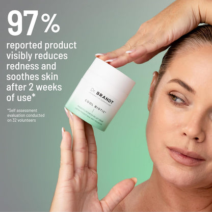 Dr. Brandt Cool Biotic Prebiotic Redness Relief Cream 1.7 oz /50g, White