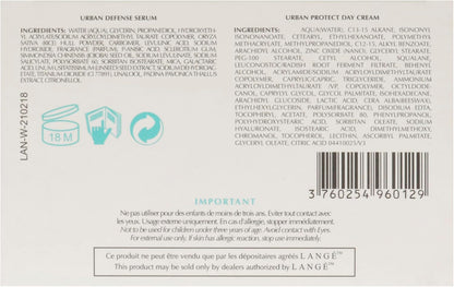 Lange Essential Survival Set 1.7oz Urban Protect Day Cream, 0.68oz Urban Defense Serum Unisex 2 Pc