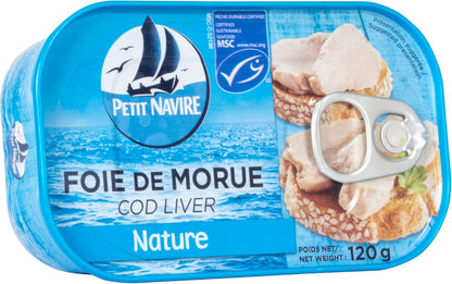 Petit Navire Plain Cod Liver, 120 Grams