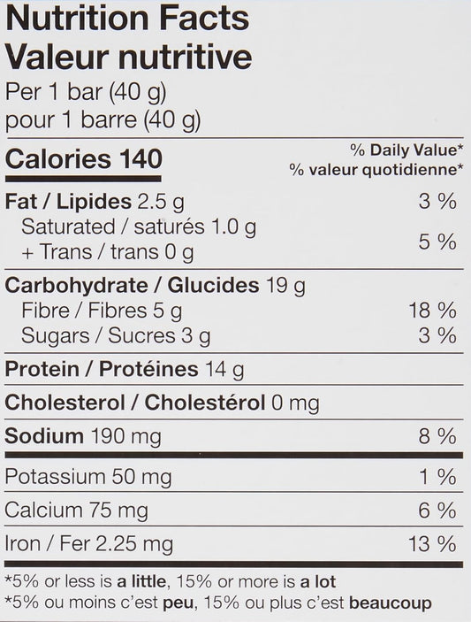 Nutribar Good Protein High Protein Bars Maple Crunch, Made in Canada, 14g Protein, 12 Bars