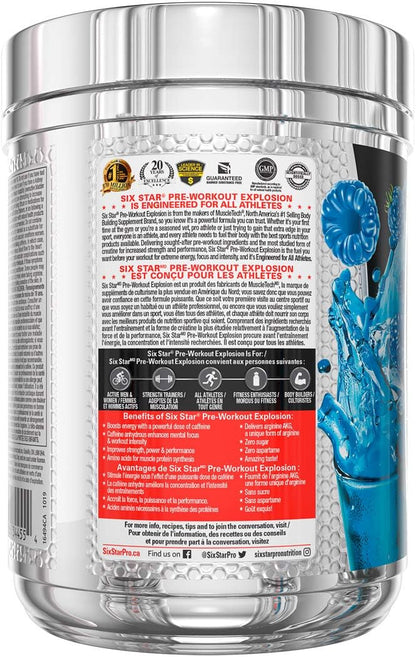 乳清蛋白粉 + 运动前粉 - Six Star 100% 乳清蛋白 Plus 和运动前爆发粉